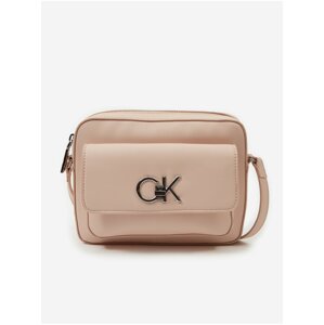 Světle růžová crossbody kabelka Calvin Klein