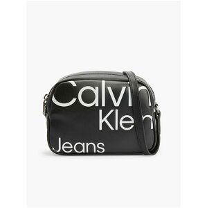 Černá dámská vzorovaná crossbody kabelka Calvin Klein Jeans