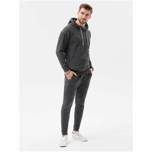 Tmavě šedý pánský set mikina a kalhoty Ombre Clothing Z49