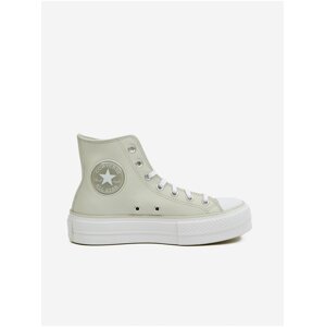 Světle šedé dámské kotníkové tenisky na platformě Converse Chuck Taylor All Star Lift