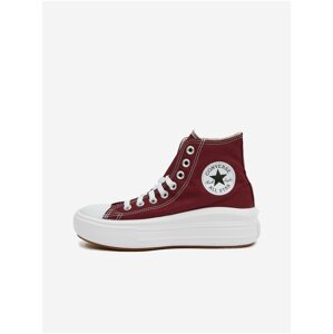 Vínové dámské tenisky na platformě Converse Chuck Taylor All Star Move