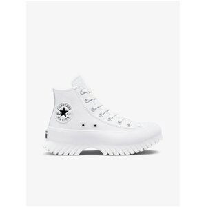 Bílé dámské kožené kotníkové tenisky Converse