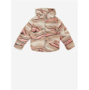 Růžovo-béžová holčičí vzorovaná prošívaná bunda Tom Tailor
