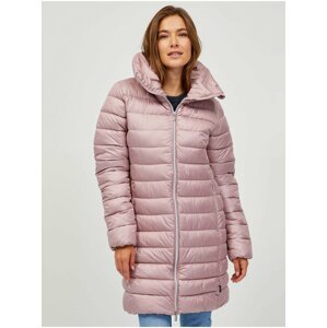 Světle růžový dámský prošívaný kabát SAM 73 Taona