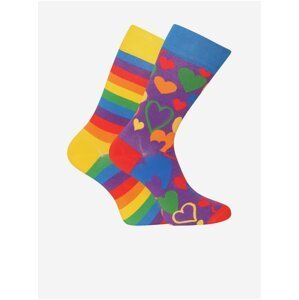 Barevné unisex veselé ponožky Dedoles Pestrobarevná láska