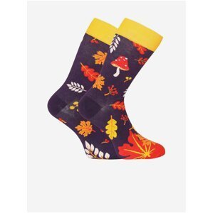 Fialové veselé ponožky Dedoles Podzimní slimák