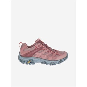 Růžové dámské semišové outdoorové boty Merrell Moab 3