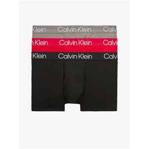 Sada tří pánských boxerek v černé, červené a šedé barvě Calvin Klein Underwear