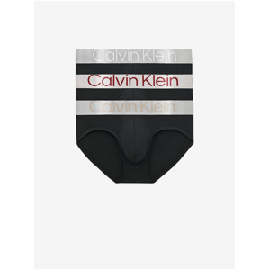 Sada tří pánských slipů v černé barvě Calvin Klein Underwear