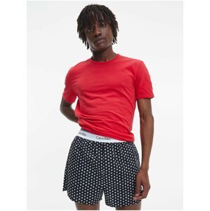 Modro-červené pánské vzorované pyžamo Calvin Klein Underwear