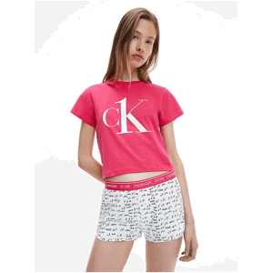 Bílo-růžové dámské pyžamo Calvin Klein
