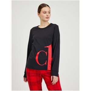 Černé dámské tričko na spaní Calvin Klein
