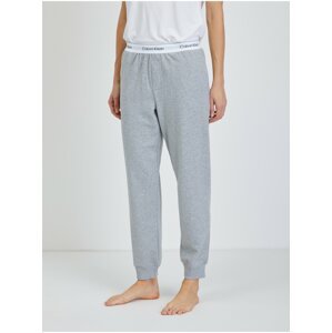 Světle šedé dámské žíhané pyžamové kalhoty Calvin Klein