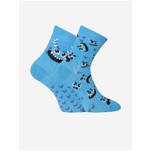 Modré dětské veselé ponožky Dedoles Příšerka