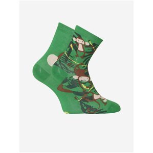 Zelené dětské veselé ponožky Dedoles Opice