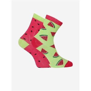 Zeleno-červené dětské veselé ponožky Dedoles Červený meloun