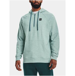 Světle modrá pánská mikina Under Armour UA Rival Fleece 1/2 Zip HD