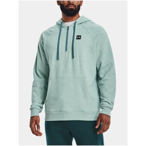 Světle modrá pánská mikina Under Armour UA Rival Fleece 1/2 Zip HD