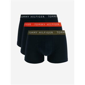 Sada tří tmavě modrých pánských boxerek Tommy Hilfiger Underwear