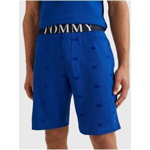 Modré pánské vzorované pyžamové kraťasy Tommy Hilfiger Underwear