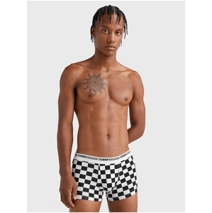 Černo-bílé pánské kostkované boxerky Tommy Hilfiger Underwear