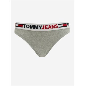 Světle šedé dámské žíhané kalhotky Tommy Jeans