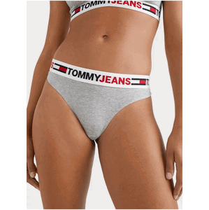 Světle šedá dámská žíhaná tanga Tommy Jeans