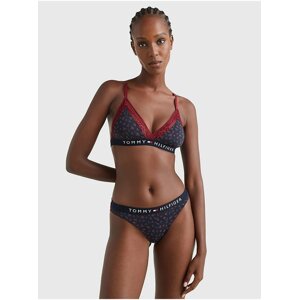 Červeno-modré dámské vzorované kalhotky Tommy Hilfiger Underwear