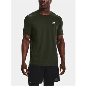 Tmavě zelené pánské sportovní tričko Under Armour HG Armour Fitted