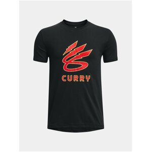 Černé klučičí sportovní tričko Under Armour Curry Lightning