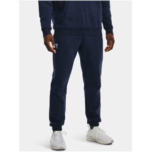 Tmavě modré pánské sportovní tepláky Under Armour Essential Fleece Jogger