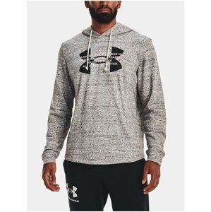 Světle šedá pánská žíhaná mikina s kapucí Under Armour