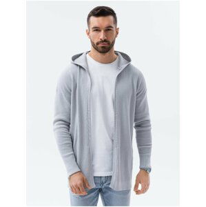 Světle šedý pánský svetr Ombre Clothing