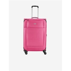 Růžový cestovní kufr Travelite Seaside L