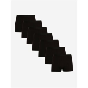 Sada sedmi pánských boxerek v černé barvě Nedeto