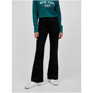 Černé dámské džíny GAP high rise flare black