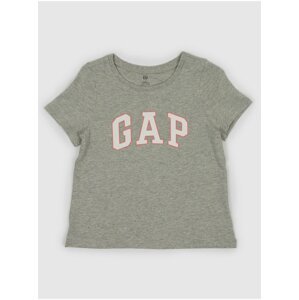 Šedé dívčí tričko s logem GAP