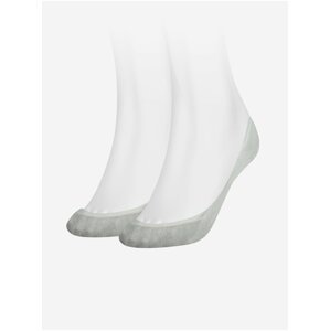 Sada dvou párů světle šedých dámských ponožek Tommy Hilfiger