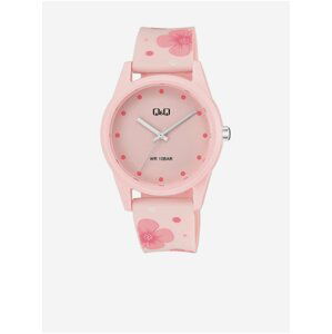 Růžové dámské hodinky Q&Q