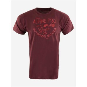 Vínové pánské tričko ALPINE PRO Lokt