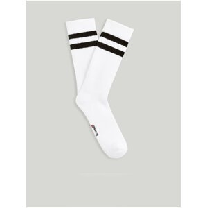 Černo-bílé unisex vysoké sportovní ponožky Celio Cisorun