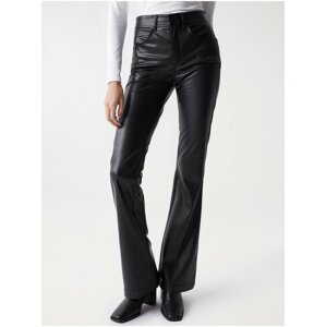 Černé koženkové kalhoty Salsa Jeans Secret Glamour