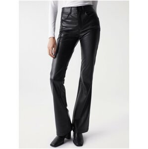 Černé dámské koženkové kalhoty Salsa Jeans Secret Glamour