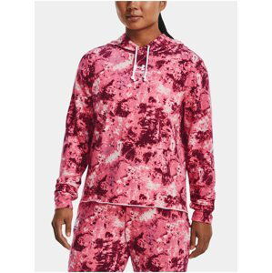 Růžová dámská mikina Under Armour Rival Terry Print Hoodie