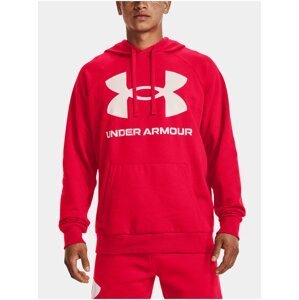 Červená pánská mikina Under Armour UA Rival Fleece Big Logo HD