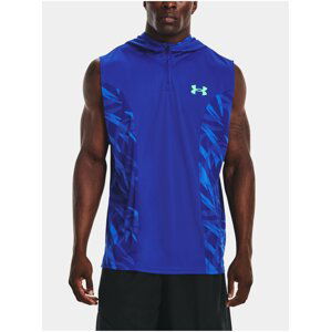 Modré pánské tílko Under Armour UA BASELINE TANK HOODIE