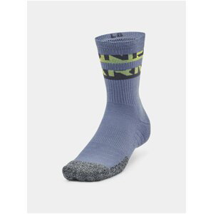 Sada tří párů pánských sportovních ponožek v bílé, modré a fialové barvě Under Armour UA Heatgear Novelty Crew