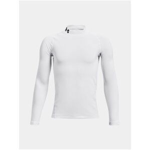 Bílé klučičí sportovní tričko Under Armour UA CG Armour Mock LS