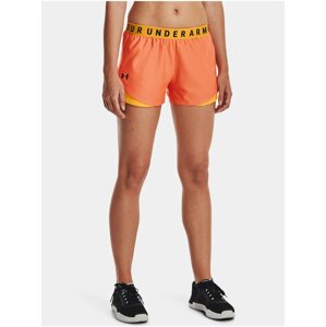 Oranžovo-žluté dámské sportovní kraťasy Under Armour Play Up Shorts 3.0