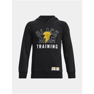 Černá klučičí mikina s kapucí Under Armour Pjt Rck BA Rvl Flc Hdy